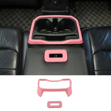 For 2018+ Jeep Wrangler JL JLU Rear Water Cup Holder Decor Cover Seat Armrest Trim RT-TCZ