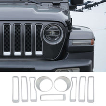For 2018-2023 Jeep JL Front Grille Inserts Ring Trim & Headlight Cover RT-TCZ