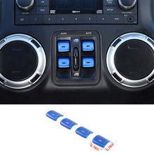 For 2012-2017 Jeep Wrangler JK Aluminum Alloy Interior Window Control Switch Button Cover Trim RT-TCZ