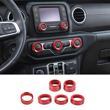 For 2018+ Jeep Wrangler JL/Gladiator JT Air Conditioner Headlight Switch Knob Trim Kit RT-TCZ