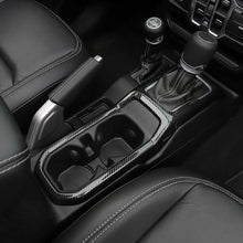 RT-TCZ Car Interior Gear Shift Cup Holder Panel Trim Cover Decoration Frame for Jeep Wrangler JL JLU Gladiator JT 2018+