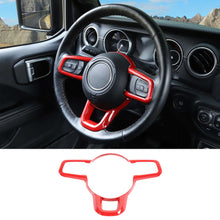 For 2018-2023 Jeep Wrangler JL JLU & Gladiator JT Car Steering Wheel Moulding Cover Trim Decor Frame RT-TCZ
