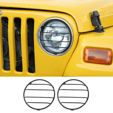 For 1997-06 Jeep Wrangler TJ Headlight Front Lights Protector Guard Black RT-TCZ