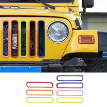 For 1997-2006 Jeep Wrangler TJ Front Grille Inserts Honeycomb Mesh Kit 7pcs/set RT-TCZ