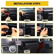 For 2007-2010 Jeep Wrangler JK Co-pilot Grab Bar Handle Storage Box & Phone Holder Base RT-TCZ