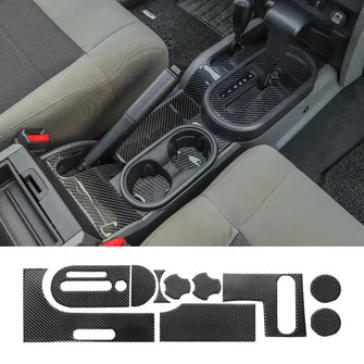 For 2007-2010 Jeep Wrangler JK JKU Gear Frame Trim Interior Accessories Decoration Trim Sticker Kit, Carbon Fiber RT-TCZ