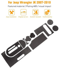 For 2007-2010 Jeep Wrangler JK JKU Gear Frame Trim Interior Accessories Decoration Trim Sticker Kit, Carbon Fiber RT-TCZ
