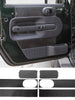 For 2007-2010 Jeep Wrangler JK JKU Real Carbon Fiber Inner Front Door Panel Trim Kit RT-TCZ