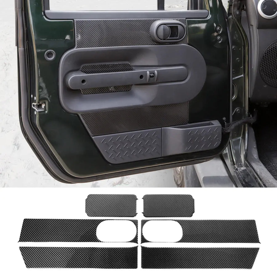 CheroCar Carbon Fiber Interior Trim Kit (15pcs) For Jeep Wrangler JK 2007-2010