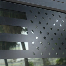For 2007-2010 Jeep Wrangler JK JKU Rear Window American Flags Trim Sticker Decals Black RT-TCZ