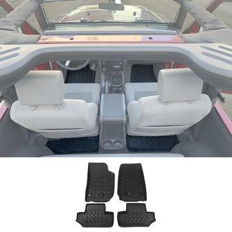 For 2007-2018 Jeep Wrangler JK 2-Door Waterproof Car Floor Foot Mats Replacement RT-TCZ