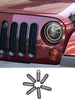 For 2007-2018 Jeep Wrangler JK 7X Honeycomb Front Grille Mesh Inserts Ring Trim with Key Hole RT-TCZ