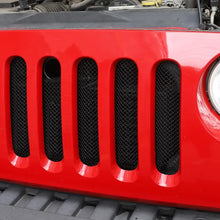 For 2007-2018 Jeep Wrangler JK Front Bumper Grille 3D Insect-proof Net Cover Black RT-TCZ