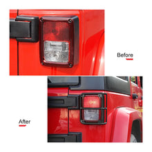 For 2007-2018 Jeep Wrangler JK JKU 2x Black Rear Tail Light Guard Lamp Trim RT-TCZ