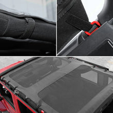 For 2007-2018 Jeep Wrangler JK JKU 4 Door Sunshade leather Mesh Sun Shade Bikini Top RT-TCZ