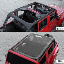 For 2007-2018 Jeep Wrangler JK JKU 4 Door Sunshade leather Mesh Sun Shade Bikini Top RT-TCZ