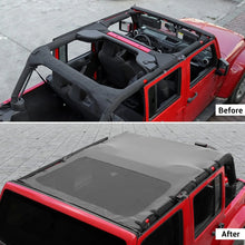 For 2007-2018 Jeep Wrangler JK JKU 4 Door Sunshade leather Mesh Sun Shade Bikini Top RT-TCZ