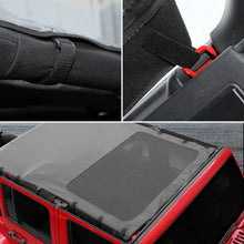For 2007-2018 Jeep Wrangler JK JKU 4 Door Sunshade leather Mesh Sun Shade Bikini Top RT-TCZ