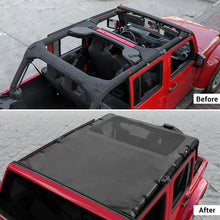For 2007-2018 Jeep Wrangler JK JKU 4 Door Sunshade leather Mesh Sun Shade Bikini Top RT-TCZ