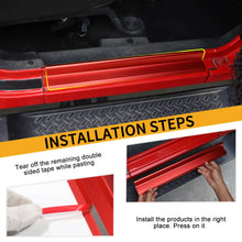 For 2007-2018 Jeep Wrangler JK JKU Aluminum Door Sill Plate Threshold Entry Guards Trim Cover Strip RT-TCZ