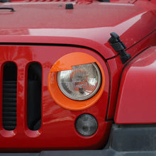 For 2007-2018 Jeep Wrangler JK JKU Front Headlight Angry Eyes Trim Bezels Rings RT-TCZ
