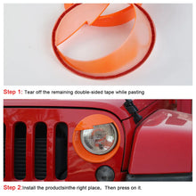 For 2007-2018 Jeep Wrangler JK JKU Front Headlight Angry Eyes Trim Bezels Rings RT-TCZ