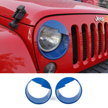For 2007-2018 Jeep Wrangler JK JKU Front Headlight Angry Eyes Trim Bezels Rings RT-TCZ