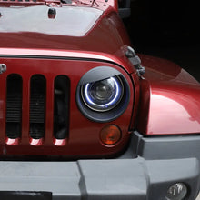 For 2007-2018 Jeep Wrangler JK JKU Front Headlight Bezel Light Angry Eyes Trim 2PCS RT-TCZ