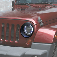 For 2007-2018 Jeep Wrangler JK JKU Front Headlight Bezel Light Angry Eyes Trim 2PCS RT-TCZ