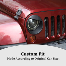 For 2007-2018 Jeep Wrangler JK JKU Front Headlight Bezel Light Angry Eyes Trim 2PCS RT-TCZ
