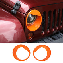 For 2007-2018 Jeep Wrangler JK JKU Front Headlight Bezel Light Angry Eyes Trim 2PCS RT-TCZ