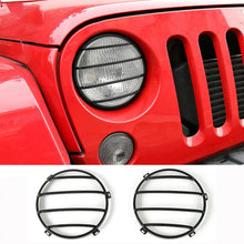 For 2007-2018 Jeep Wrangler JK JKU Front Headlight Guards Trim Protector Black RT-TCZ