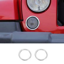 For 2007-2018 Jeep Wrangler JK JKU Front Turn Signal Light Trim Ring Bezel RT-TCZ