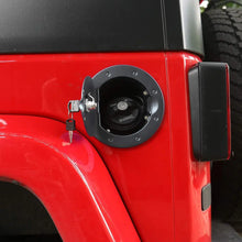 For 2007-2018 Jeep Wrangler JK JKU Gas Cap Cover Locking Fuel Filler Door Cover Black RT-TCZ