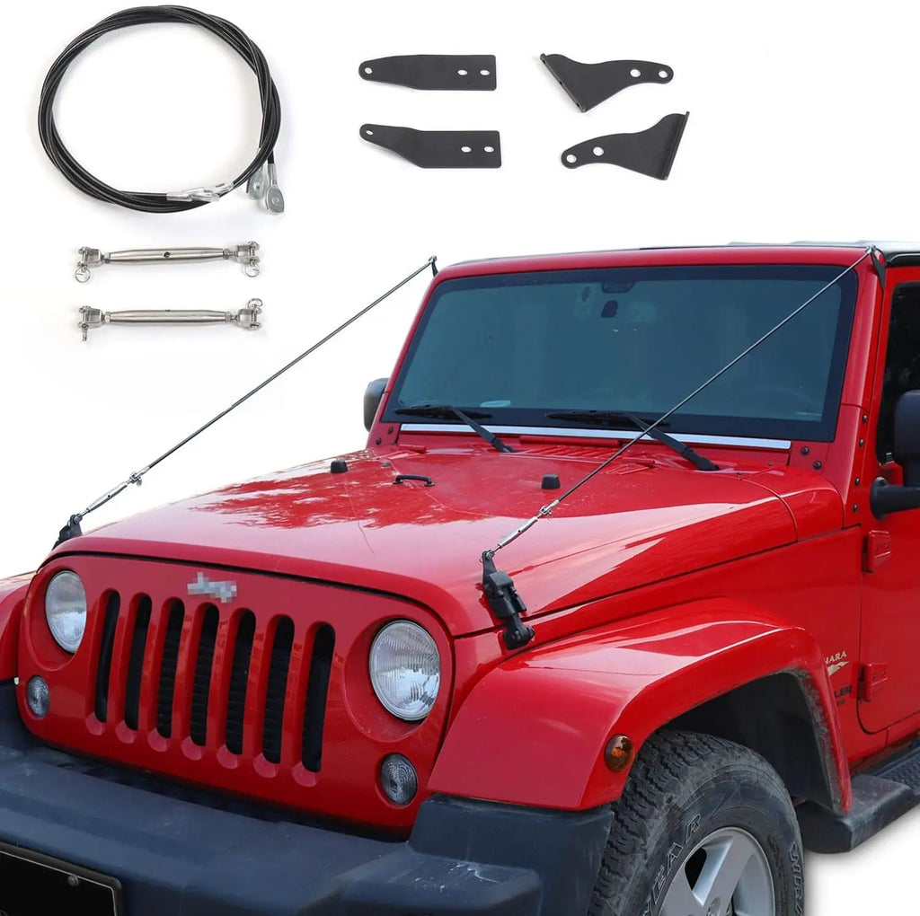 Hood Risers Kit RT-TCZ Hood Limb Risers Kit Sub-line Branches for 2007-2018 Jeep ...