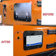 For 2007-2018 Jeep Wrangler JK JKU Rubber Tailgate Plug Tramp Stamp Spare Tire Carrier Delete RT-TCZ