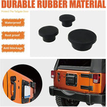 For 2007-2018 Jeep Wrangler JK JKU Rubber Tailgate Plug Tramp Stamp Spare Tire Carrier Delete RT-TCZ