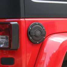 For 2007-2018 Jeep Wrangler JK Metal Car Door Gas Cap Tank Fuel Filler Cover Black RT-TCZ