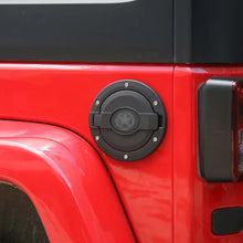 For 2007-2018 Jeep Wrangler JK Metal Car Door Gas Cap Tank Fuel Filler Cover Black RT-TCZ