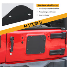 For 2007-2018 Jeep Wrangler JK Tailgate Spare Tire Carrier Delete Filler Plate Vent Cover Plate Trim & Rubber Plug RT-TCZ