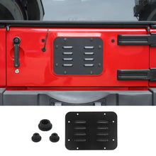 For 2007-2018 Jeep Wrangler JK Tailgate Spare Tire Carrier Delete Filler Plate Vent Cover Plate Trim & Rubber Plug RT-TCZ