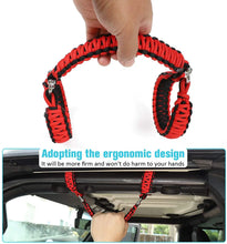 For 2007+ Jeep Wrangler JK JKU JL JLU JT Roll Bar Grab Handles Paracord Grip Handle RT-TCZ