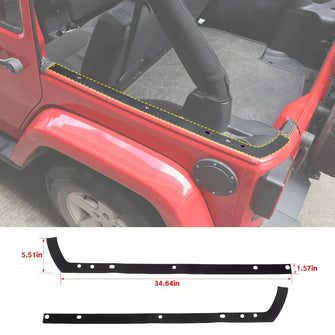 For 2011-2018 Jeep Wrangler JK 4Door Car Roof Mounting Hole Pad Cover Black RT-TCZ
