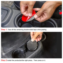 For 2011-2018 Jeep Wrangler JK 4X Cup Holder Mats Coaster Pad Trim Carbon Fiber RT-TCZ