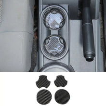 For 2011-2018 Jeep Wrangler JK 4X Cup Holder Mats Coaster Pad Trim Carbon Fiber RT-TCZ