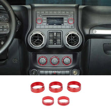 For 2011-2018 Jeep Wrangler JK 5X Air Conditioner AC Switch CD Button Knob Ring Trim RT-TCZ