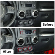 For 2011-2018 Jeep Wrangler JK 5X Air Conditioner AC Switch CD Button Knob Ring Trim RT-TCZ