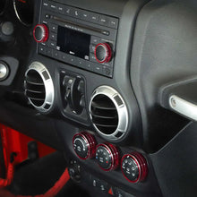 For 2011-2018 Jeep Wrangler JK 5X Air Conditioner AC Switch CD Button Knob Ring Trim RT-TCZ