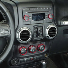 For 2011-2018 Jeep Wrangler JK 5X Air Conditioner AC Switch CD Button Knob Ring Trim RT-TCZ
