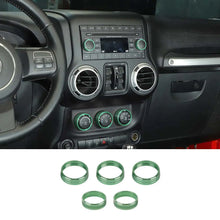 For 2011-2018 Jeep Wrangler JK 5X Air Conditioner AC Switch CD Button Knob Ring Trim RT-TCZ